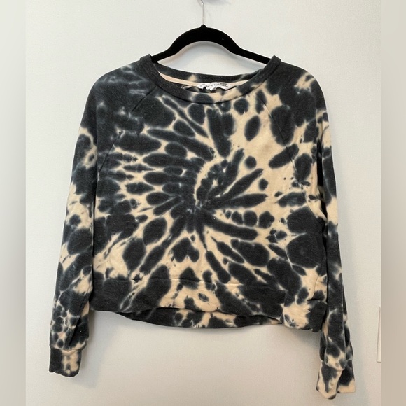 Cupcakes & Cashmere Florrie Tie Dye Cropped Crewneck Sweatshirt - M - Picture 4 of 8